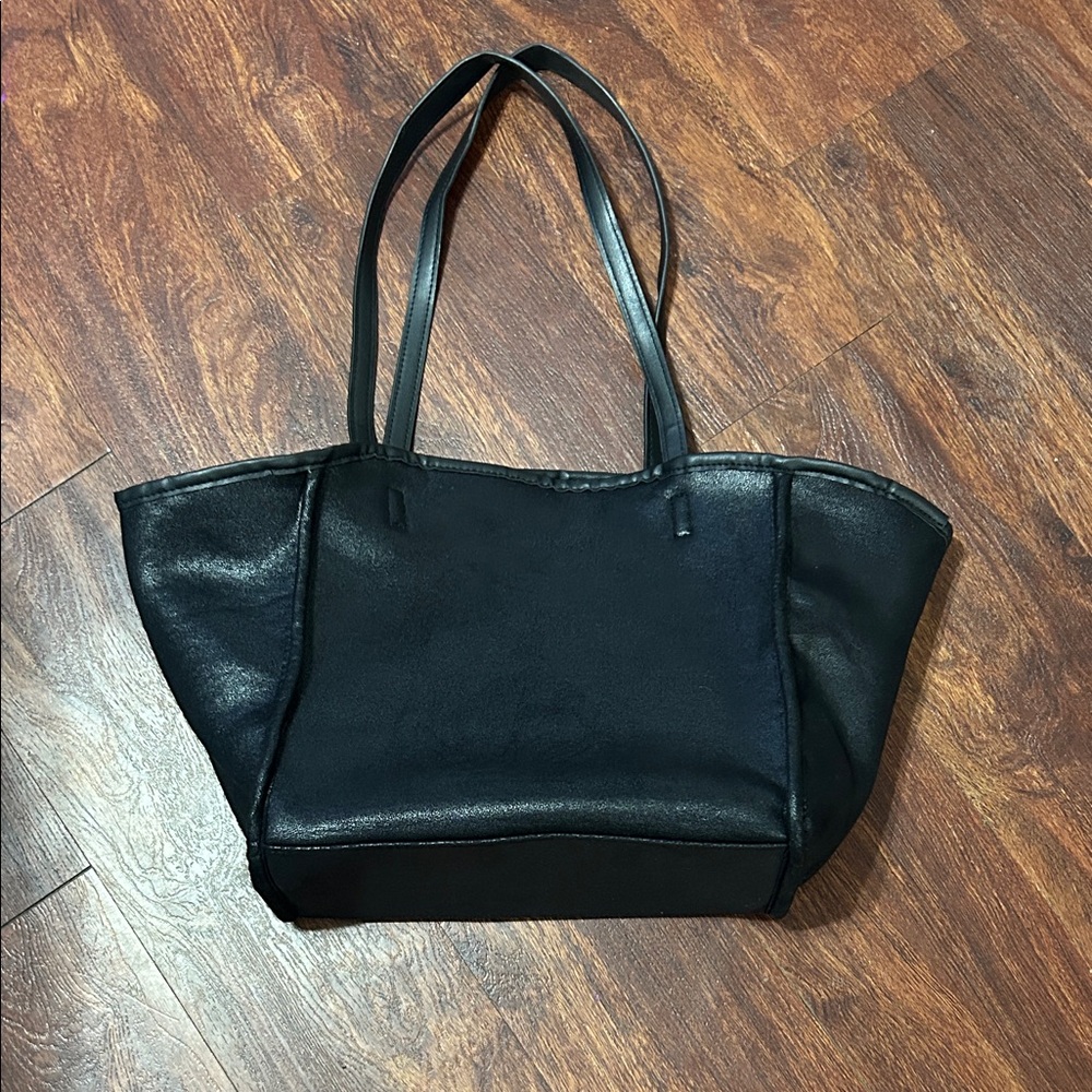 Neiman Marcus Black Leather Tote Bag